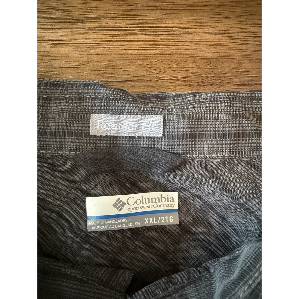 Columbia Men's XXL Gray Plaid Short Sleeve Button Up Shirt Regular Fit 2XL - Picture 5 of 5